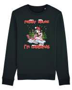 Merry Drunk I'm Christmas Pink Flamingo Bluză mânecă lungă Unisex Rise