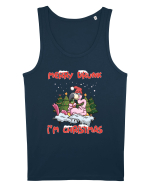 Merry Drunk I'm Christmas Pink Flamingo Maiou Bărbat Runs