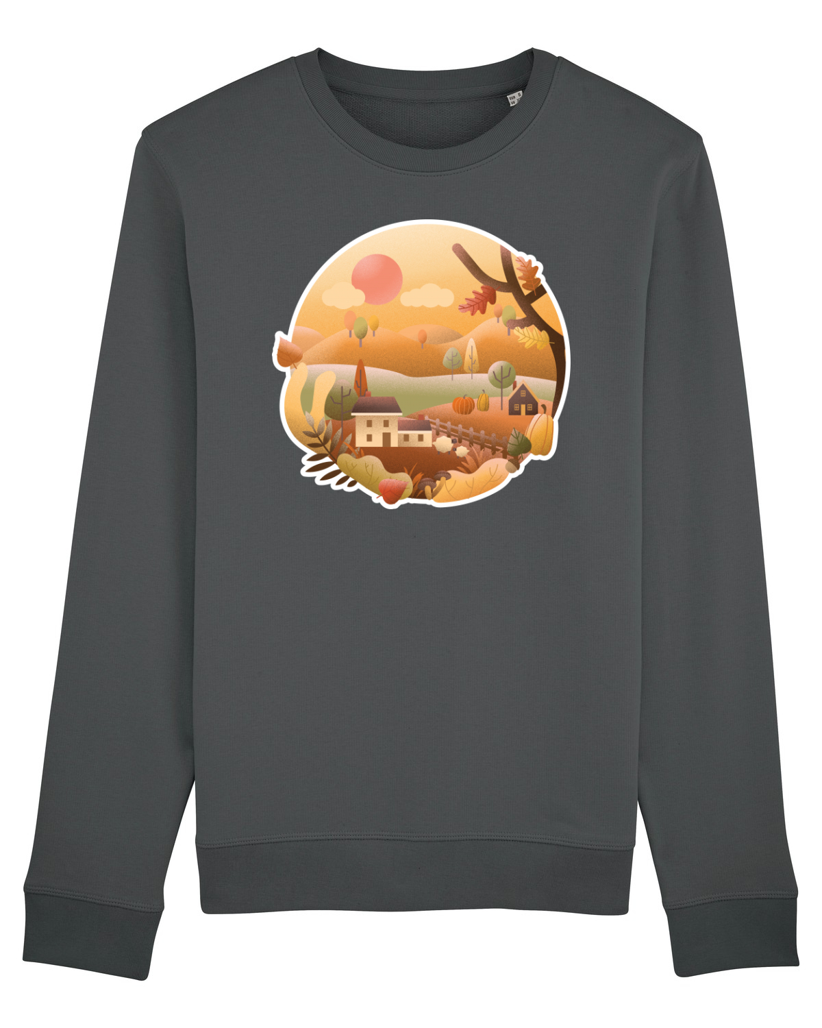 Bluză mânecă lungă Unisex Rise Anthracite