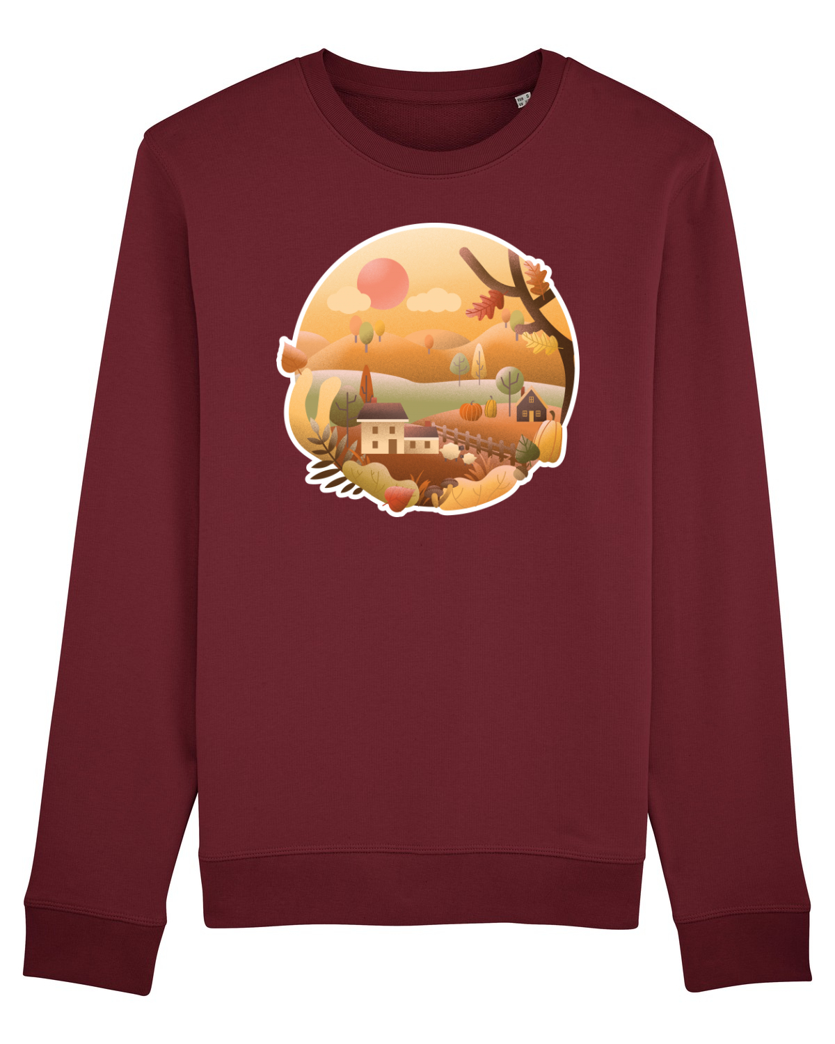 Bluză mânecă lungă Unisex Rise Burgundy
