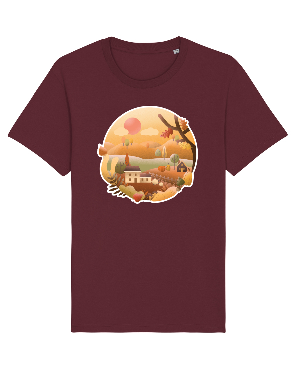 Tricou mânecă scurtă Unisex Rocker Burgundy