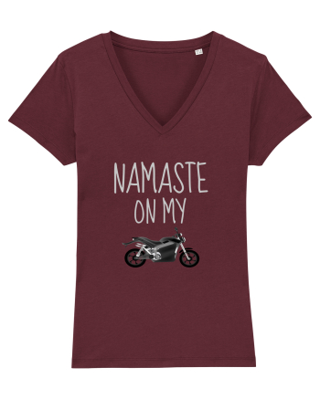Namaste on My Bike Burgundy
