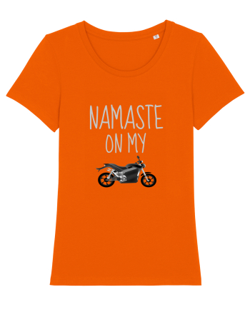 Namaste on My Bike Bright Orange