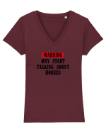 Warning Tricou mânecă scurtă guler V Damă Evoker