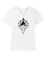 Munte Geometric Auriu Tricou mânecă scurtă guler V Bărbat Presenter