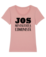 Jos mentalitatea comunista Tricou mânecă scurtă guler larg fitted Damă Expresser