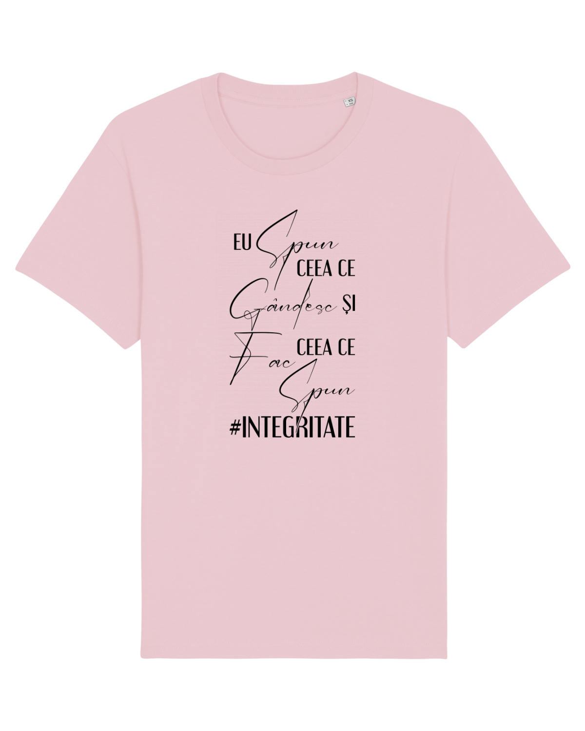 Tricou mânecă scurtă Unisex Rocker Cotton Pink