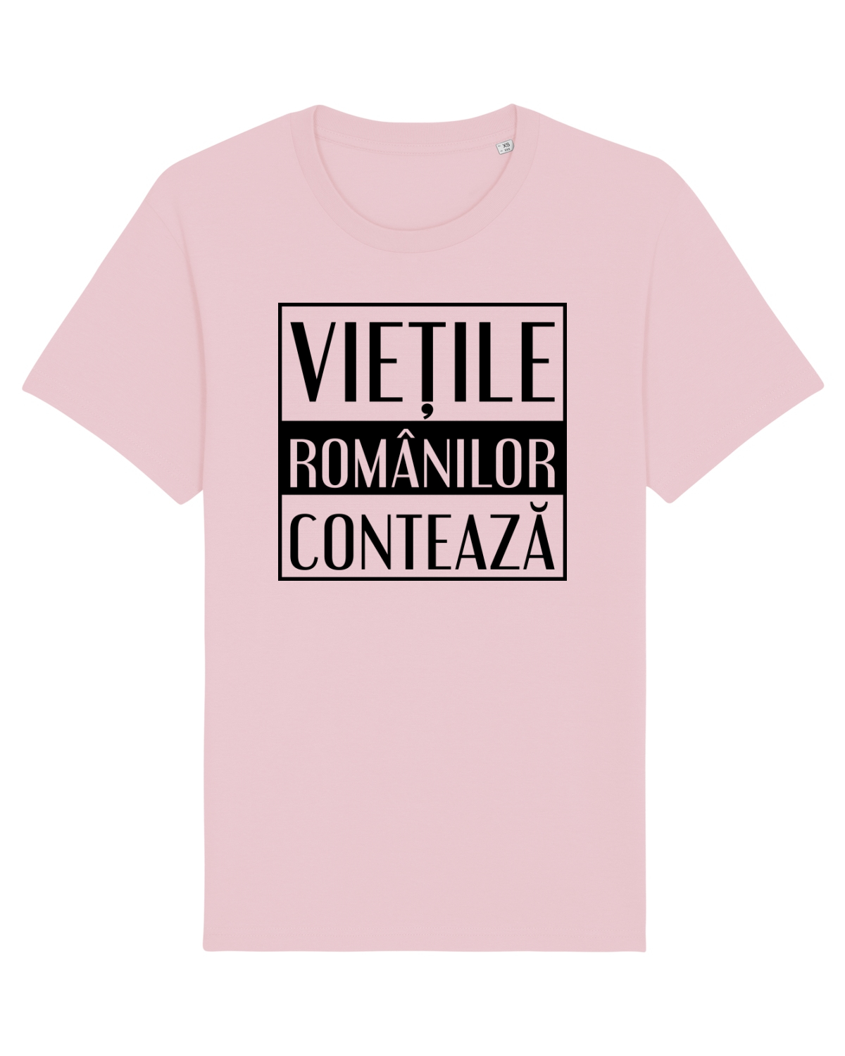 Tricou mânecă scurtă Unisex Rocker Cotton Pink