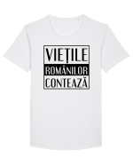 Vietile romanilor conteaza Tricou mânecă scurtă guler larg Bărbat Skater