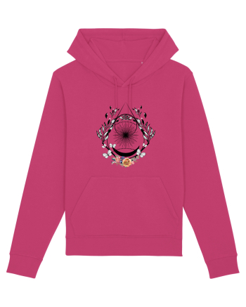 Geometric Floral Raspberry