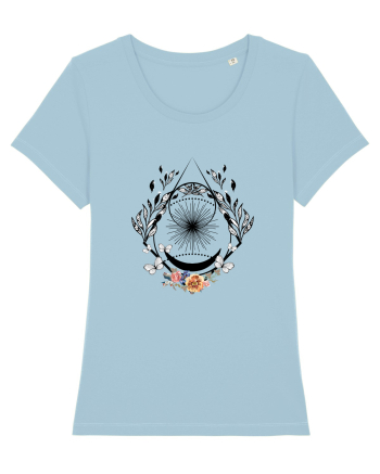 Geometric Floral Sky Blue