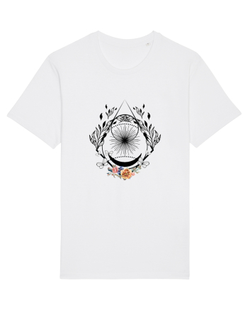 Geometric Floral White
