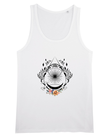Geometric Floral White