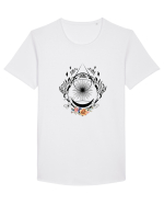 Geometric Floral Tricou mânecă scurtă guler larg Bărbat Skater
