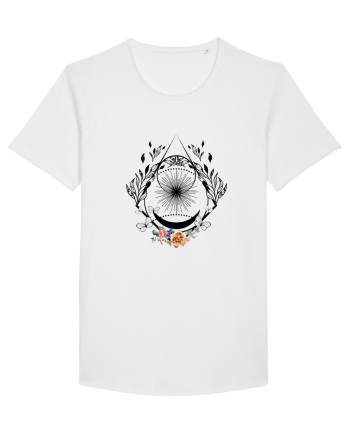 Geometric Floral White