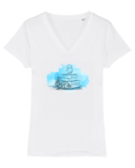 fast reading Tricou mânecă scurtă guler V Damă Evoker
