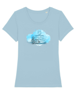 fast reading Tricou mânecă scurtă guler larg fitted Damă Expresser