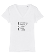 Success Tricou mânecă scurtă guler V Damă Evoker