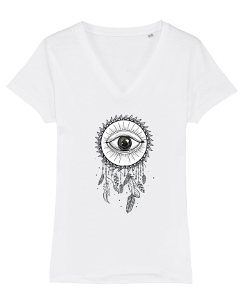 Dreamcatcher cu Ochi White