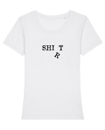 Shirt Tricou mânecă scurtă guler larg fitted Damă Expresser