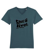 Shut up liver, ur fine! Tricou mânecă scurtă guler V Bărbat Presenter