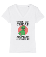 Adopta un extraterestru Tricou mânecă scurtă guler V Damă Evoker