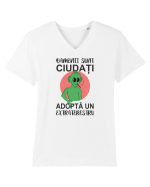 Adopta un extraterestru Tricou mânecă scurtă guler V Bărbat Presenter