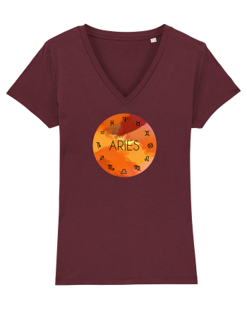 Aries Astrological Sign/BERBEC/Zodiac Burgundy