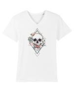 Craniu Floral Tricou mânecă scurtă guler V Bărbat Presenter