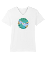 Cancer Astrological Sign/RAC/Zodiac Tricou mânecă scurtă guler V Bărbat Presenter