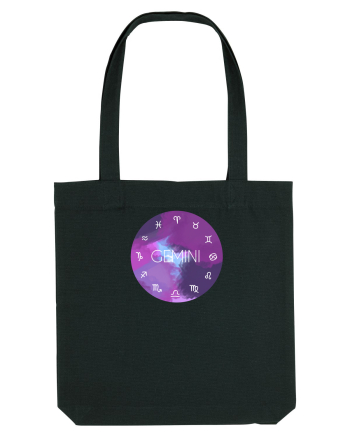 Gemini Astrological Sign/GEMENI/Zodiac Black