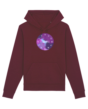 Gemini Astrological Sign/GEMENI/Zodiac Burgundy