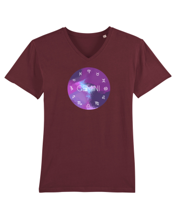 Gemini Astrological Sign/GEMENI/Zodiac Burgundy