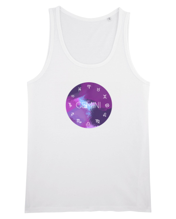 Gemini Astrological Sign/GEMENI/Zodiac White