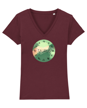 Taurus Astrological Sign/TAUR/Zodiac Burgundy