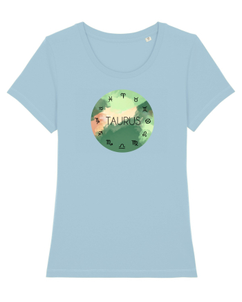 Taurus Astrological Sign/TAUR/Zodiac Sky Blue