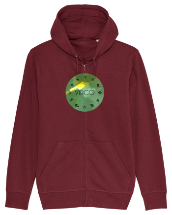 Virgo Astrological Sign/FECIOARA/Zodiac Burgundy