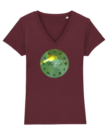 Virgo Astrological Sign/FECIOARA/Zodiac Burgundy