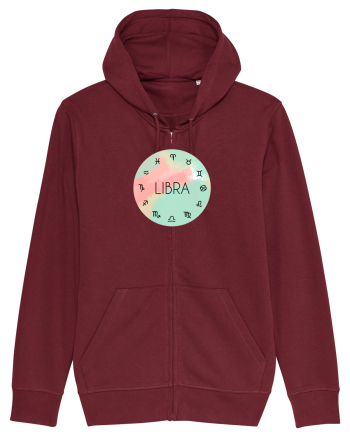 Libra Astrological Sign/BALANTA/Zodiac Burgundy