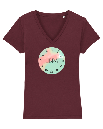 Libra Astrological Sign/BALANTA/Zodiac Burgundy