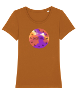 Sagitarius Astrological Sign/SAGITARIUS/Zodiac Tricou mânecă scurtă guler larg fitted Damă Expresser
