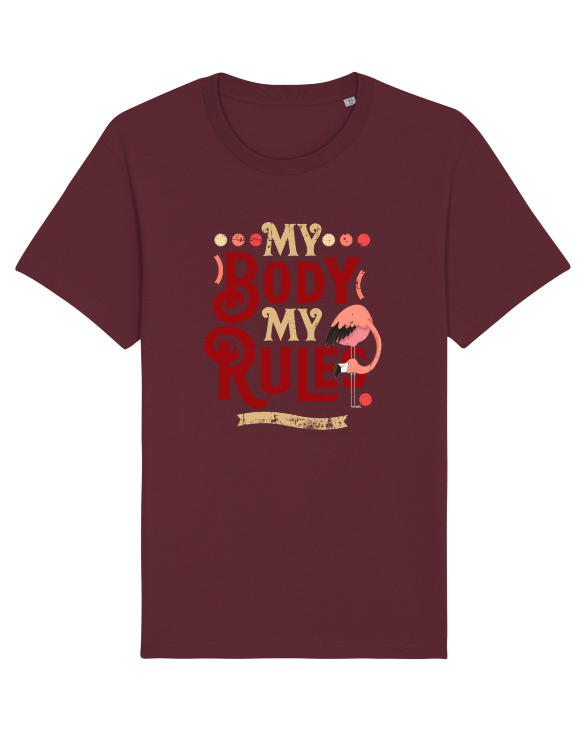 Tricou mânecă scurtă Unisex Rocker Burgundy