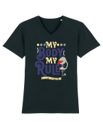 Corpul meu, regulile mele, vintage cu flamingo Tricou mânecă scurtă guler V Bărbat Presenter