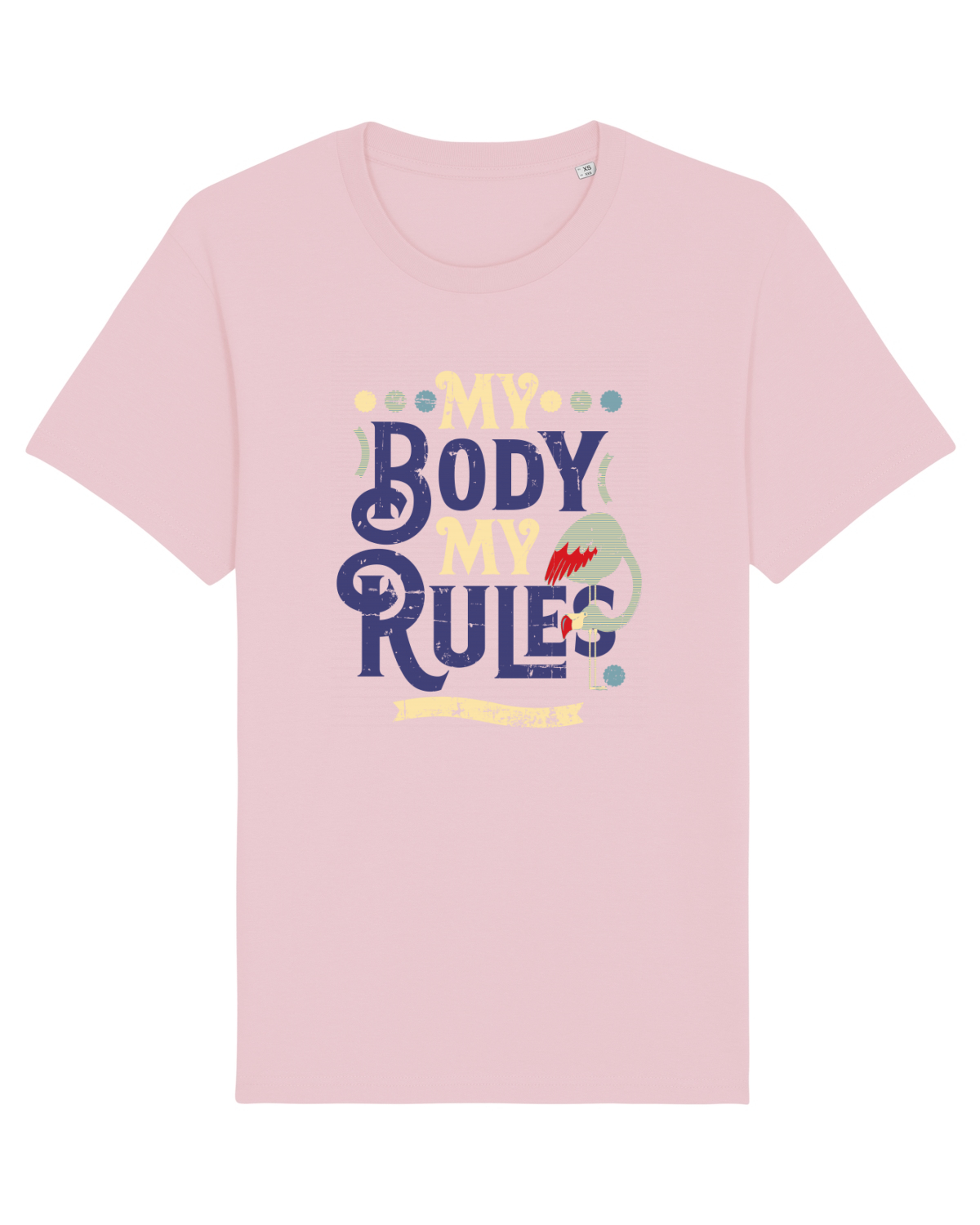 Tricou mânecă scurtă Unisex Rocker Cotton Pink
