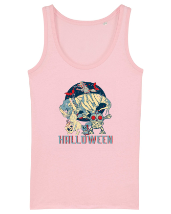 De Halloween vintage cu dinozauri, pisici si mumii si vrajitoare Cotton Pink