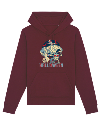 De Halloween vintage cu dinozauri, pisici si mumii si vrajitoare Burgundy