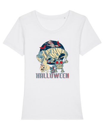 De Halloween vintage cu dinozauri, pisici si mumii si vrajitoare White