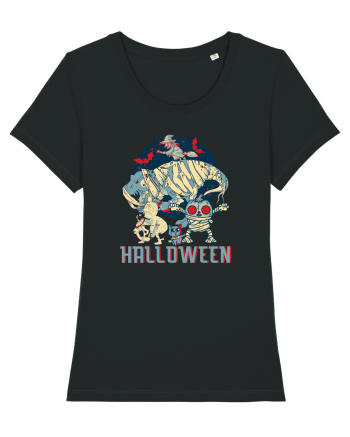 De Halloween vintage cu dinozauri, pisici si mumii si vrajitoare Black
