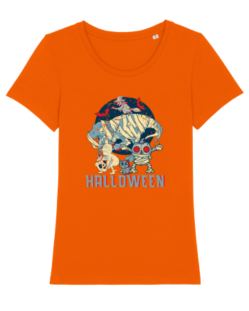 De Halloween vintage cu dinozauri, pisici si mumii si vrajitoare Bright Orange