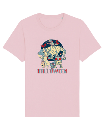 De Halloween vintage cu dinozauri, pisici si mumii si vrajitoare Cotton Pink